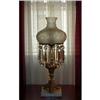 Image 1 : Large 19C Brass and Crystal Astral Lamp #2106934