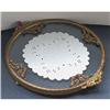 Image 1 : APOLLO Brass, Lace, Glass Jeweled, Round Tray #2107162