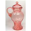 Image 1 : Pink Depression Glass Covered Syrup Pitcher  #2107251