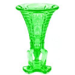 Green Art Deco Machine Age Rocket Vase #2107253