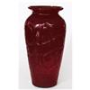 Image 1 : Czech Ruby Red Glass Hand or Mold Blown Vase #2107293