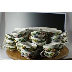 Italian Pottery Punch Bowl and 24 cups #2107615