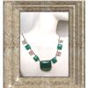Image 1 : OLD Deco Chrysoprase czech signed NECKLACE #2107648