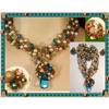 Image 1 : FABULOUS Haskell CLUSTER NECKLACE & ER #2107656