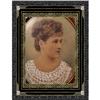 Image 1 : 1885 Handpainted portrait  in silk locket case #2107661