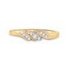 Image 2 : Diamond 3-stone Promise Ring 1/10 Cttw 10kt Yellow Gold