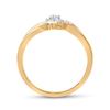Image 3 : Diamond 3-stone Promise Ring 1/10 Cttw 10kt Yellow Gold