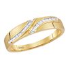 Image 3 : His Hers Diamond Cluster Matching Wedding Set 3/8 Cttw 10kt Yellow Gold