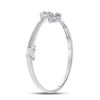 Image 4 : Baguette Diamond Bangle Bracelet 1-1/3 Cttw 14kt White Gold