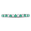 Image 2 : Emerald Diamond Stackable Band Ring 1/5 Cttw 10kt White Gold