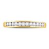 Image 2 : Channel-set Diamond Single Row Wedding Band 1/4 Cttw 14kt Yellow Gold