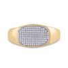 Image 2 : Mens Diamond Cluster Ring 1/4 Cttw 10kt Yellow Gold