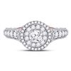 Image 2 : Diamond Solitaire Bridal Wedding Engagement Ring 3/4 Cttw 14kt Two-tone Gold