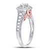 Image 3 : Diamond Solitaire Bridal Wedding Engagement Ring 3/4 Cttw 14kt Two-tone Gold