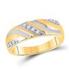 Image 3 : His Hers Diamond Cluster Matching Wedding Set 1/2 Cttw 10kt Two-tone Gold