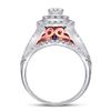Image 2 : Diamond Bridal Wedding Ring Band Set 1-1/2 Cttw 14kt Two-tone Gold