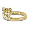 Image 4 : Diamond Crown Tiara Band Ring 1/5 Cttw 10kt Yellow Gold