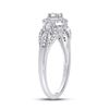 Image 3 : Diamond 3-stone Ring 1/4 Cttw 14kt White Gold
