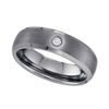 Image 1 : Tungsten Carbide Mens Diamond Solitaire Band Ring .01 Cttw Size 12 Tungsten