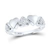 Image 1 : Diamond Heart Ring 1/3 Cttw 14kt White Gold