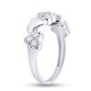 Image 3 : Diamond Heart Ring 1/3 Cttw 14kt White Gold