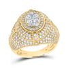 Image 1 : Mens Diamond Cluster Ring 3-5/8 Cttw 14kt Yellow Gold