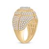 Image 4 : Mens Diamond Cluster Ring 3-5/8 Cttw 14kt Yellow Gold