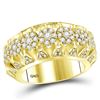 Image 1 : Mens Diamond Cluster Luxury Band Ring 1-1/2 Cttw 14kt Yellow Gold