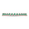 Image 2 : Emerald Stackable Band Ring 1/8 Cttw 10kt Rose Gold