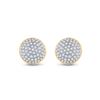 Image 2 : Mens Diamond Cluster Earrings 1/5 Cttw 10kt Yellow Gold