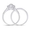 Image 3 : Diamond Bridal Wedding Ring Band Set 1/2 Cttw 10kt Two-tone Gold