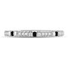 Image 2 : Black Color Enhanced Diamond Band Ring 1/10 Cttw 10kt White Gold