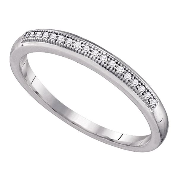 Diamond Bridal Wedding Anniversary Band 1/20 Cttw 10k White Gold