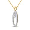 Image 2 : Diamond Initial O Letter Pendant 1/5 Cttw 10kt Yellow Gold