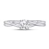 Image 2 : Diamond Solitaire Bridal Wedding Engagement Ring 1/2 Cttw 14kt White Gold