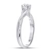 Image 3 : Diamond Solitaire Bridal Wedding Engagement Ring 1/2 Cttw 14kt White Gold