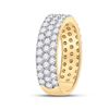 Image 3 : Mens Diamond Pave Band Ring 2-7/8 Cttw 14kt Yellow Gold