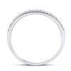 Image 4 : Diamond Slender Scalloped Stackable Band Ring 1/6 Cttw 10kt White Gold