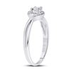 Image 4 : Diamond Solitaire Promise Ring 1/10 Cttw 10kt White Gold