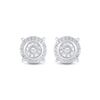 Image 2 : Diamond Stud Earrings 1/10 Cttw Sterling Silver