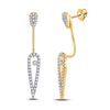 Image 1 : Diamond Fashion Earrings 1/2 Cttw 14kt Yellow Gold