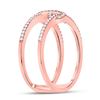 Image 3 : Diamond Negative Space Infinity Ring 1/5 Cttw 10kt Rose Gold