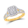 Image 1 : Baguette Diamond Square Ring 3/4 Cttw 14kt Yellow Gold