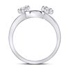 Image 4 : Diamond Wrap Ring Guard Enhancer 1/4 Cttw 14kt White Gold