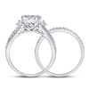 Image 4 : Diamond Bridal Wedding Ring Band Set 7/8 Cttw 10kt White Gold