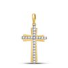 Image 1 : Diamond Cross Pendant 1/6 Cttw 10kt Yellow Gold