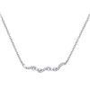 Image 1 : Diamond Bar Necklace 1/5 Cttw 14kt White Gold