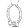 Image 2 : Diamond Circle Infinity Pendant 1/8 Cttw 10kt White Gold