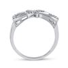 Image 3 : Diamond Cross Infinity Ring 1/10 Cttw 10kt White Gold
