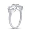 Image 4 : Diamond Cross Infinity Ring 1/10 Cttw 10kt White Gold